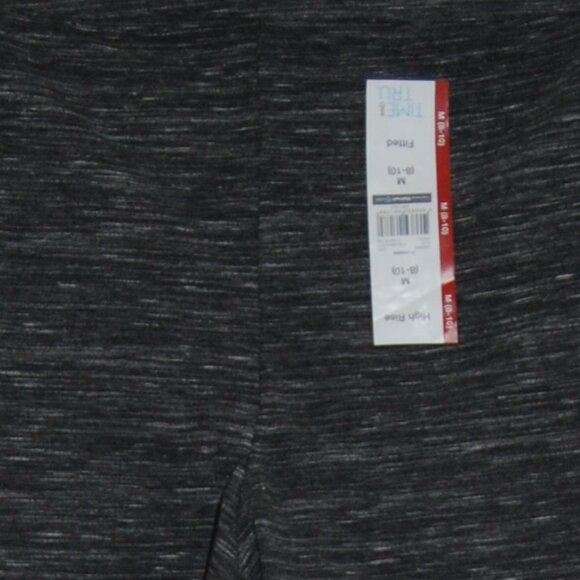 NWT Time and Tru High-Rise Leggings Women Size M (8-10), Gray Heather - Picture 2 of 7